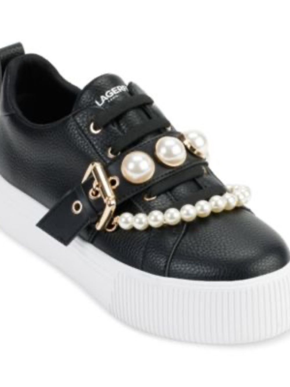 Karl Lagerfeld Vidya Embellished Buckled Sneakers
